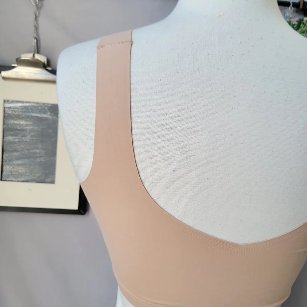 NEW SKIMS Naked Plunge Longline Bra Clay S - Picture 6 of 11